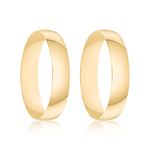 Par Aliança Ouro 18k abaulada 4mm (800421)