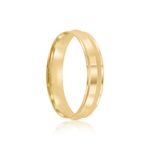 Par Aliança Ouro 18k Ondulada 4mm (801994)