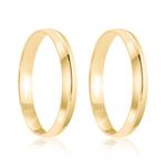 Par Aliança Ouro 18k Abaulada 3mm (801867)
