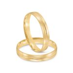 Par Aliança Ouro 18k Abaulada  3mm (801990)
