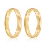 Par Aliança Ouro 18k Abaulada  3mm (801990)
