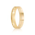 Par Aliança Ouro 18k Reta 4mm Diamante 1pts (802030/2031)