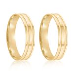 Par Aliança Ouro 18k Reta 4mm (801987)