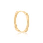 Par Aliança Ouro 18k Quadrada 2,4mm Diamante 1,5pts (801354/1353)