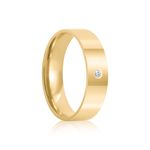 Par Aliança Ouro 18k Reta 5mm Anatômica (800886/887)