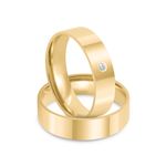 Par Aliança Ouro 18k Reta 5mm Anatômica (800886/887)