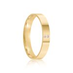 Par Aliança Ouro 18k Reta 3,2mm Diamantes (801999/2000)