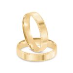 Par Aliança Ouro 18k Reta 4mm (801934)