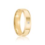 Par Aliança Ouro 18k Reta 5,5mm Diamante 1,5pts (801956/1957)