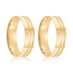Par Aliança Ouro 18k Reta 5mm (801931)