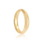 Par Aliança Ouro 18k Abaulada 4mm Anatômica Diamante 4,5pts (800088/089)