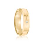 Par Aliança Ouro 18k Reta 5mm Diamante 1,5pts (801966/1967)
