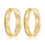 Par Aliança Ouro 18k Côncava 4mm (801936)
