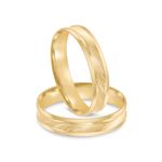 Par Aliança Ouro 18k Côncava 4mm (801936)