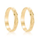 Par Aliança Ouro 18k Reta 3mm (801870)