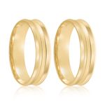 Par Aliança Ouro 18k Côncava 5mm (802018)