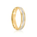 Par Aliança Ouro 18k Abaulada 4mm (802003/004)