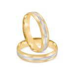 Par Aliança Ouro 18k Abaulada 4mm (802003/004)
