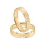 Par Aliança Ouro 18k Reta 4mm (802014/2015)