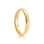 Par Alianças Ouro 18k  Abaulada 3mm Anatômica Diamante 3pts (800076/077)