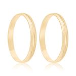 Par Aliança Ouro 18k Abaulada 2,5mm (802065)