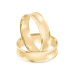 Par Aliança Ouro 18k Côncava 5mm (801326)