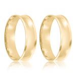 Par Aliança Ouro 18k Côncava 5mm (801326)