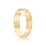 Par Aliança Ouro 18k Abaulada 4mm Diamante 0,50Pts (801389/1388)