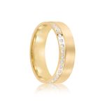Par Aliança Ouro 18k Reta 5,6mm Diamantes (801397/1395)