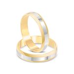Par Aliança Ouro 18k Abaulada 4,mm (801357)