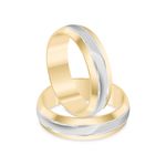 Par Aliança Ouro 18k Abaulada 5,6mm (801382)