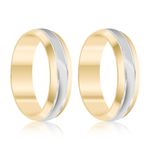 Par Aliança Ouro 18k Abaulada 5,6mm (801382)