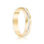 Par Aliança Ouro 18k Abaulada 4mm Diamantes (801522)