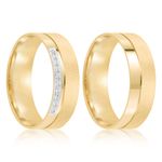 Par Aliança Ouro 18k Reta 5,7mm (801348/1349)