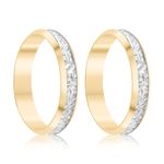 Par Aliança Ouro 18k Abaulada 4mm (801366)