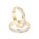 Par Aliança Ouro 18k Abaulada 3,4mm (801536)