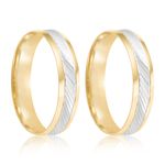 Par Aliança Ouro 18k Abaulada Semi Anatômica 4mm (801841)