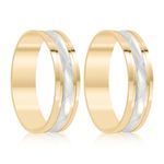 Par Aliança Ouro 18k Reta 5mm (801199)