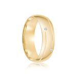 Par Aliança Ouro 18k Abaulada 6mm Anatômica  Diamantes  (800563/0496)