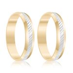 Par Aliança Ouro 18k Abaulada 4mm (801371)