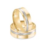 Par Aliança Ouro 18k Reta 6mm (801965)