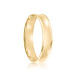 Par Aliança Ouro 18k Côncava 4mm (801364)