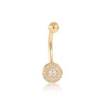 Piercing Ouro 18k Umbigo Zircônia 2400381