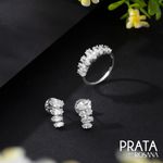 Brinco Prata Ear Cuff Zircônia 115723
