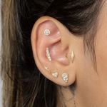 Topo Ouro 18k Orelha Zircônia 2400536