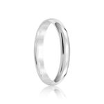 Aliança Prata Individual Abaulada 3mm 800254/800253
