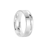 Aliança Prata Individual Reta Semi Anatômica Friso 6mm 800274/800275