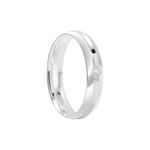 Aliança Prata Individual Abaulada Semi Anatômica Friso 4mm 800272/800273