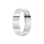 Aliança Prata Individual Reta Semi Anatômica Friso 5,8mm 801209