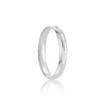 Aliança Prata Individual Abaulada Friso 3mm 800388